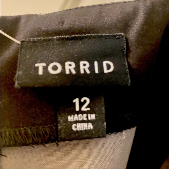 Torrid Black & Cream Lace Bustier Dress - Picture 3 of 7